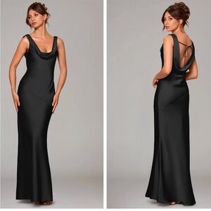 Azazie Black Backless Gown